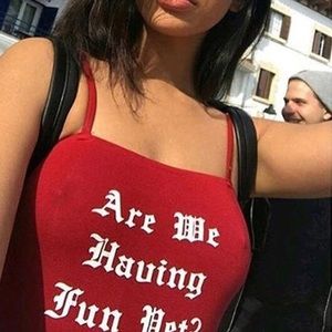 Summer Fun Crop Top❤️ Are We Having Fun Yet💁🏻‍♀️